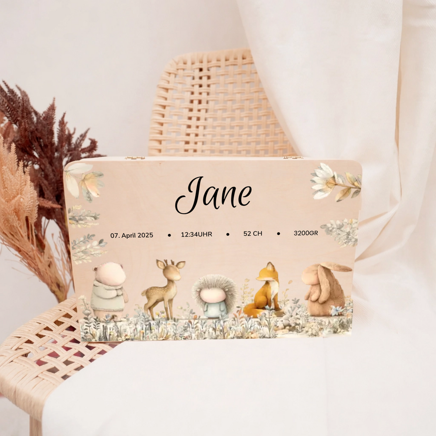 Erinnerungsbox personalisiert Hochzeit Paar I Geschenk I Heirat I Holzbox I Erinnerungskiste I Holzkiste I Geschenkbox Brautpaar 30x20x13 cm