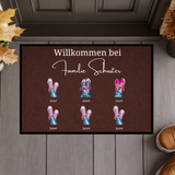 Personalisierte Familien-Fußmatte – Individuelle Fußmatte mit Namen und Schuh-Design