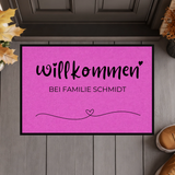 Personalisierte Willkommen-Fußmatte mit Familiennamen – Individuelle Eingangsmatte
