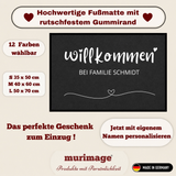 Personalisierte Willkommen-Fußmatte mit Familiennamen – Individuelle Eingangsmatte