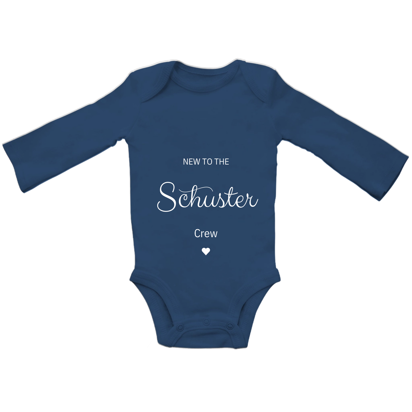 Personalisierter Baby-Body „New to the Crew“ – Neugeborenen-Strampler mit individuellem Namen, Geschenk zur Babyparty & Geburtsankündigung