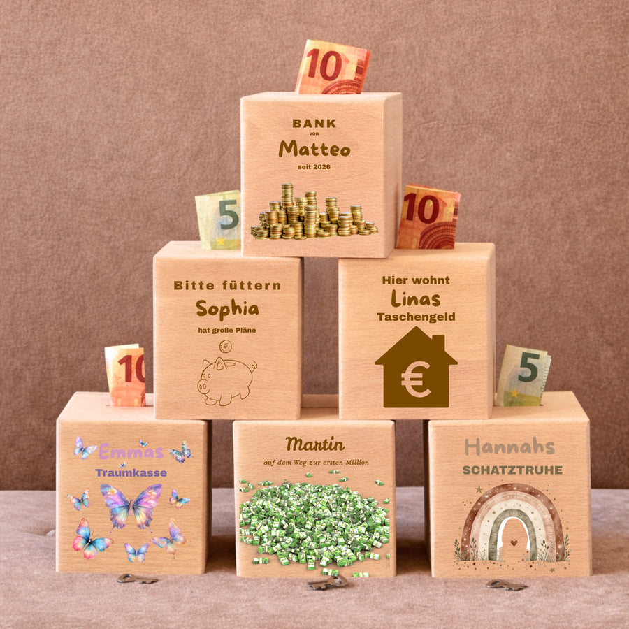 Spardose Holz Bundle 1