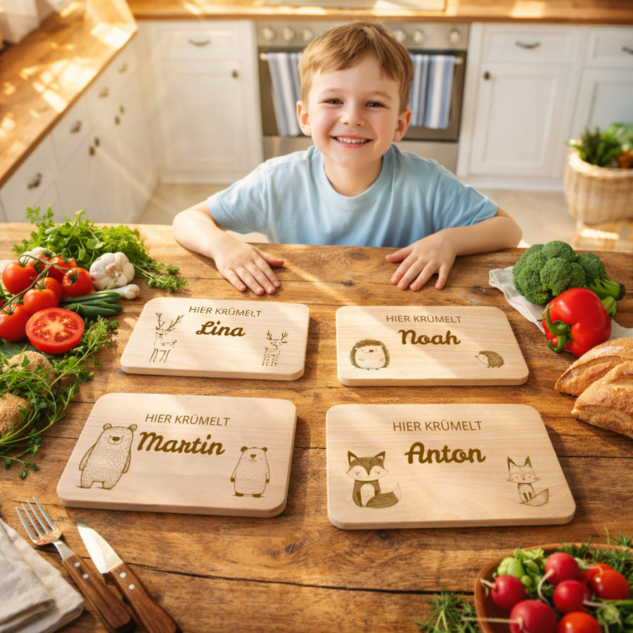 Frühstücksbrettchen (6 Waldtiere 8)