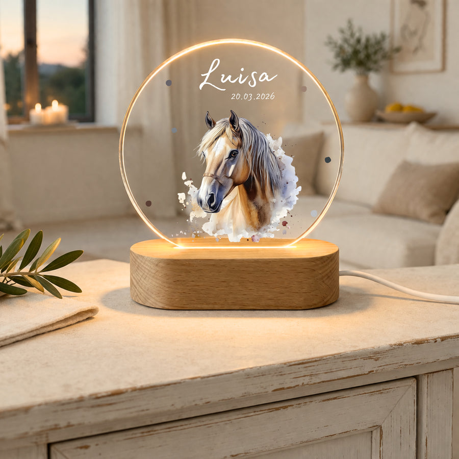 Nachtlichter Pferd hellbraun
