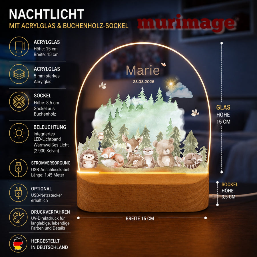 Nachtlichter Tiere im Wald