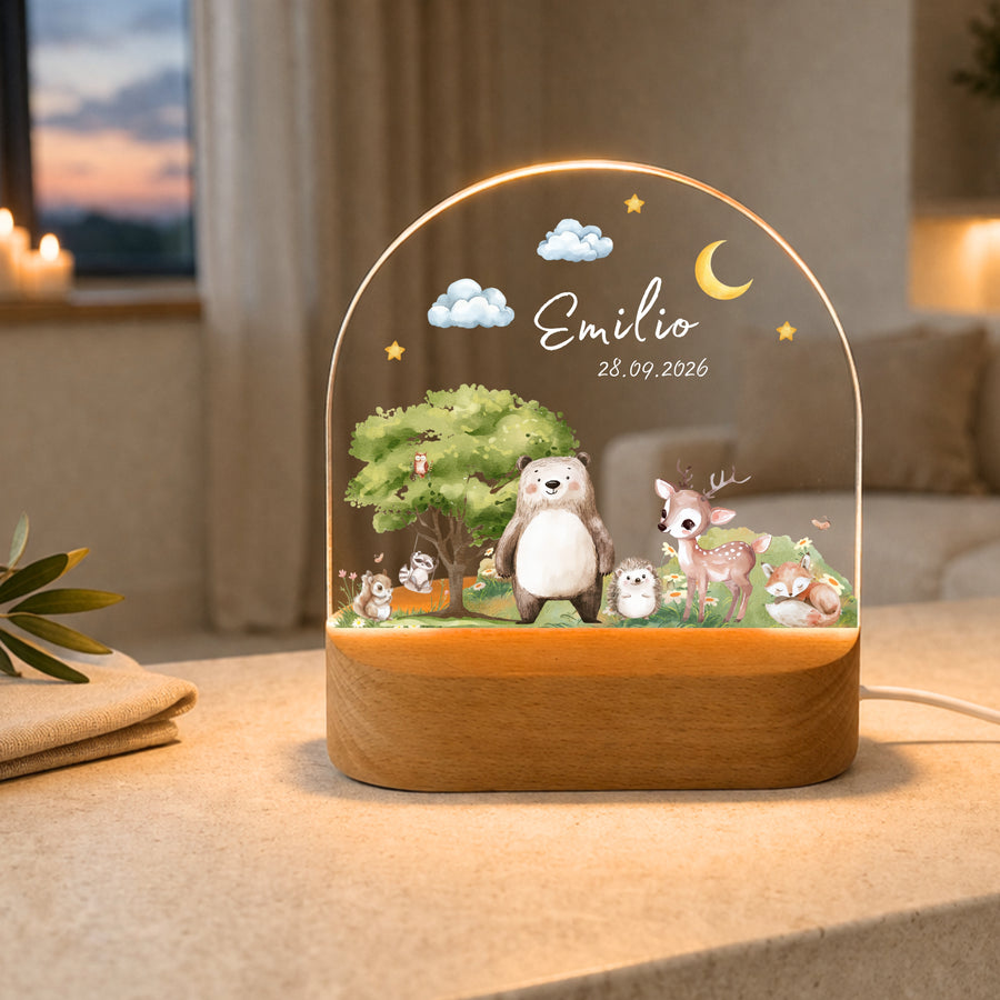 Nachtlichter Tiere in der Landschaft